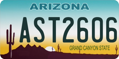 AZ license plate AST2606