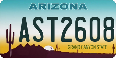 AZ license plate AST2608