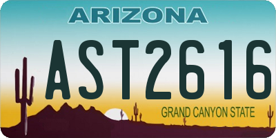AZ license plate AST2616