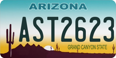 AZ license plate AST2623