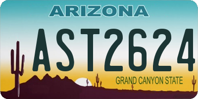 AZ license plate AST2624