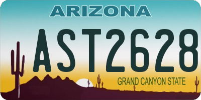 AZ license plate AST2628