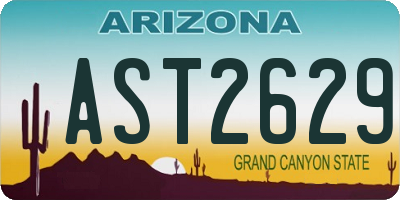 AZ license plate AST2629