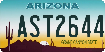 AZ license plate AST2644