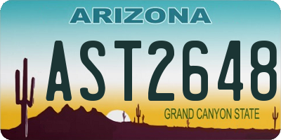 AZ license plate AST2648