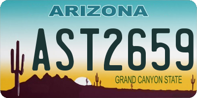 AZ license plate AST2659