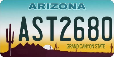 AZ license plate AST2680
