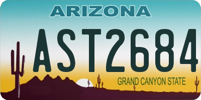 AZ license plate AST2684