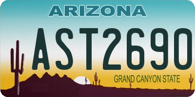 AZ license plate AST2690