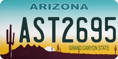 AZ license plate AST2695