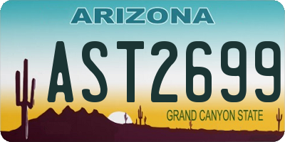 AZ license plate AST2699