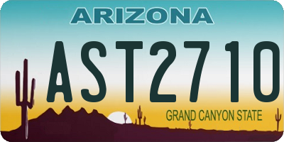 AZ license plate AST2710
