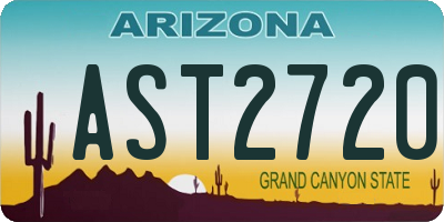 AZ license plate AST2720