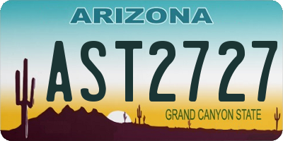 AZ license plate AST2727
