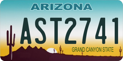 AZ license plate AST2741