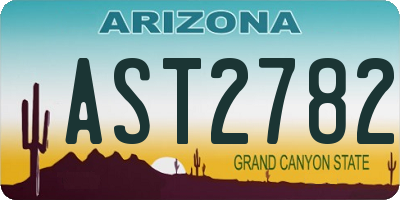 AZ license plate AST2782