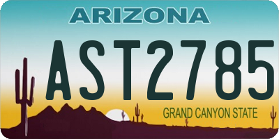 AZ license plate AST2785