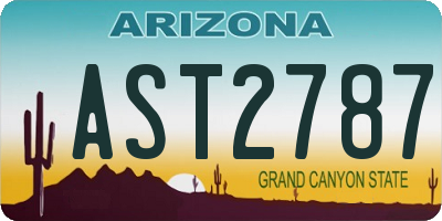 AZ license plate AST2787