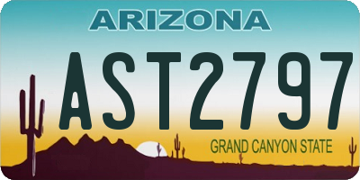 AZ license plate AST2797