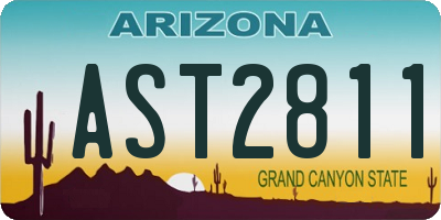 AZ license plate AST2811