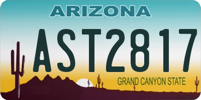 AZ license plate AST2817