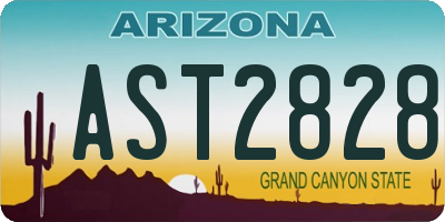 AZ license plate AST2828