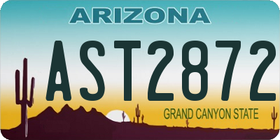 AZ license plate AST2872