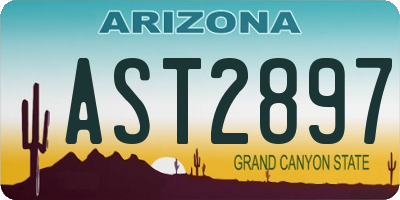 AZ license plate AST2897