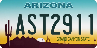 AZ license plate AST2911