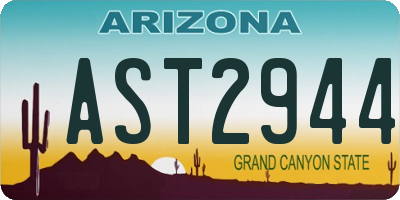 AZ license plate AST2944