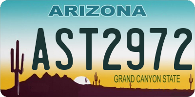 AZ license plate AST2972