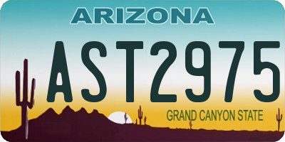 AZ license plate AST2975