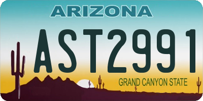 AZ license plate AST2991