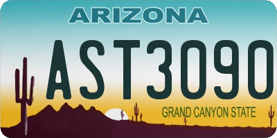 AZ license plate AST3090