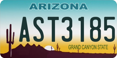 AZ license plate AST3185