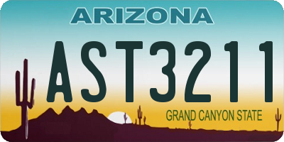 AZ license plate AST3211