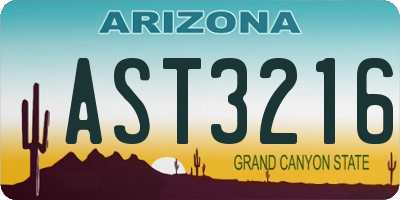AZ license plate AST3216
