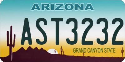 AZ license plate AST3232
