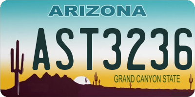 AZ license plate AST3236