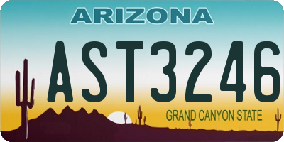 AZ license plate AST3246