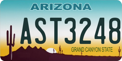 AZ license plate AST3248