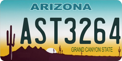 AZ license plate AST3264