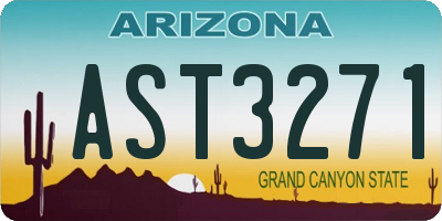 AZ license plate AST3271