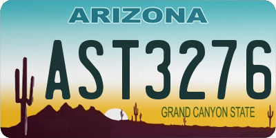 AZ license plate AST3276