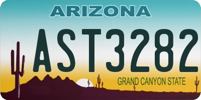 AZ license plate AST3282