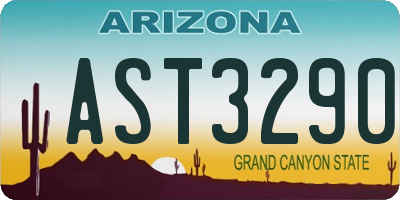 AZ license plate AST3290