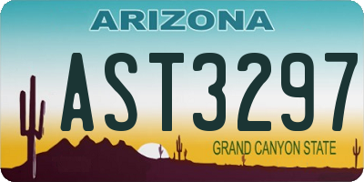 AZ license plate AST3297