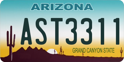 AZ license plate AST3311