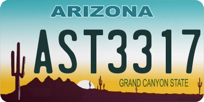 AZ license plate AST3317