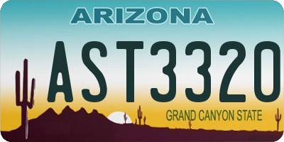 AZ license plate AST3320